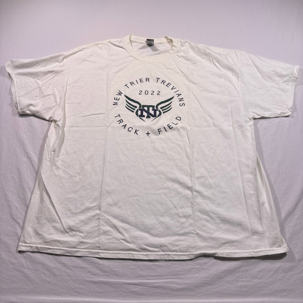 New Trier Trevians Track Field 2022 T Shirt White 2XL 2TG 2EG Cotton Tee
